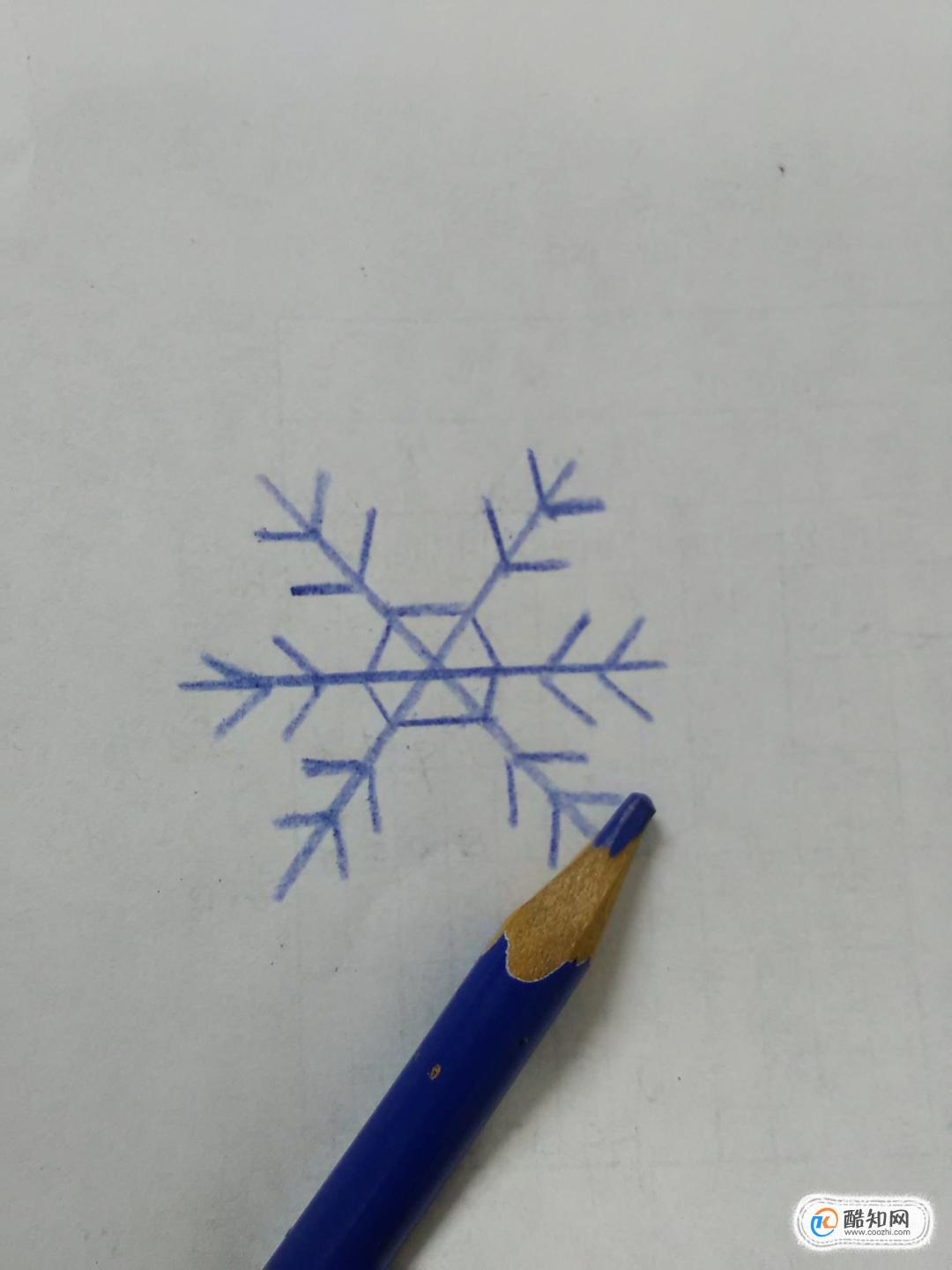 如何画雪花？